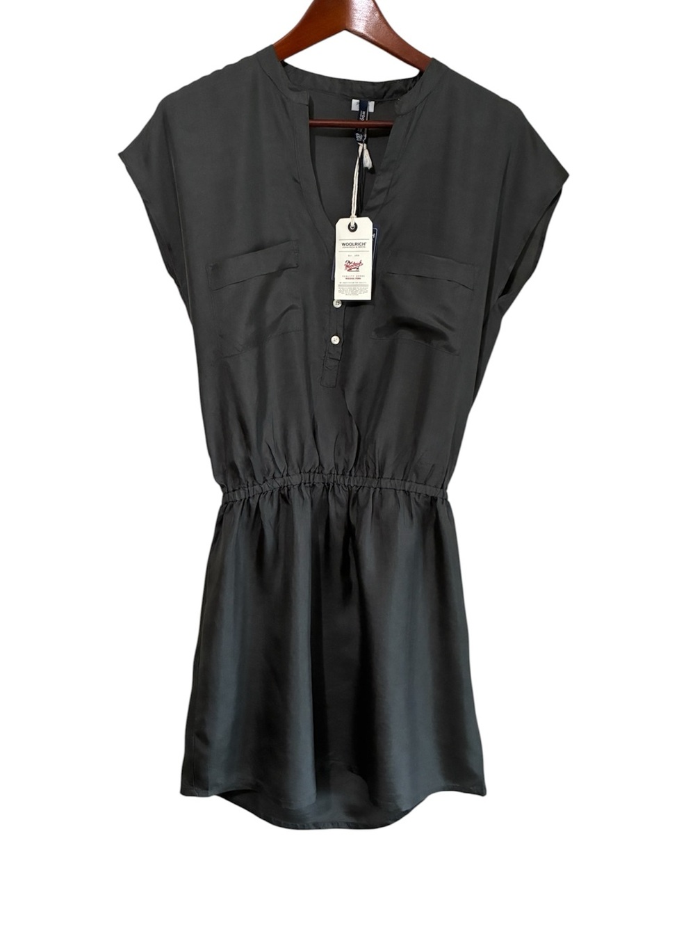 Woolrich NWT Green 100% Silk Dress Size XS NEW